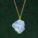 Healing Crystals, Large Raw Crystal Necklace, Wire Necklace, Crystal Stone Anxiety Healing, Success, Manifestation, Handmade Gift For Her - 11-Opal