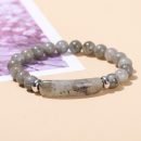 Link Pheromone Bracelet for Women, 8mm Healing Crystal Beads Stretch Bracelet Handmade Good Luck Energy Natural Chakra Stone Beaded Bangle Jewelry - 16-Natural white flash stone