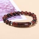 Link Pheromone Bracelet for Women, 8mm Healing Crystal Beads Stretch Bracelet Handmade Good Luck Energy Natural Chakra Stone Beaded Bangle Jewelry - 17-Natural gold swan stone