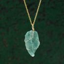 Healing Crystals, Large Raw Crystal Necklace, Wire Necklace, Crystal Stone Anxiety Healing, Success, Manifestation, Handmade Gift For Her - 3-Green Fluorite