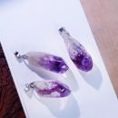 Natural  Raw Stone Pendant Necklace for Women Men Raw Amethyst Pendant Crystals Necklaces Reiki Meditation Therapy, purple，Citrine，Amethyst，Rose Quartz - 2-Amethyst