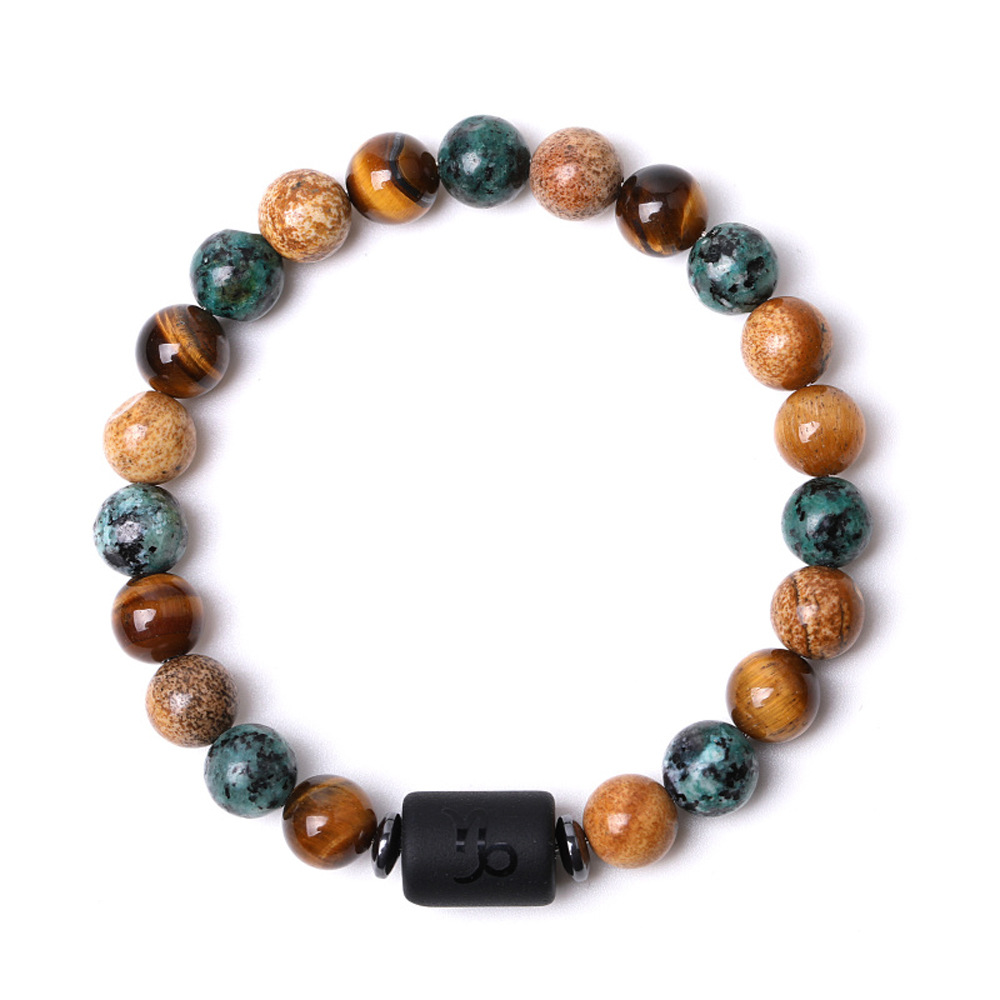 Twelve constellations natural stone bead bracelet